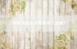 你我贷放款中需要多久到账？