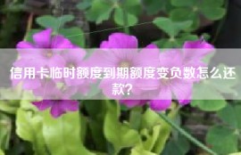 信用卡临时额度到期额度变负数怎么还款？