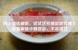 网上借钱被拒，试试这些借款软件哪个容易审核小额贷款，不容错过