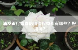 浦发银行青春信用卡权益都有哪些？好用吗？