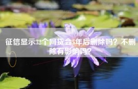征信显示32个网贷会5年后删除吗？不删除有影响吗？