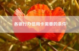 各银行办信用卡需要的条件
