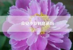 众安小贷利息高吗
