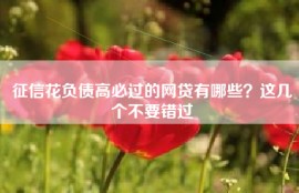 征信花负债高必过的网贷有哪些？这几个不要错过