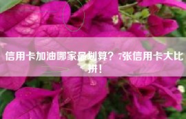 信用卡加油哪家最划算？7张信用卡大比拼！