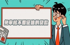 免审核不看征信的贷款有哪些 2022不看征信风控的贷款