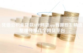 凭借公积金贷款APP网贷app有哪些？精选整理分享几个网贷平台
