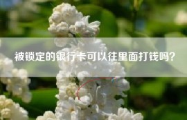 被锁定的银行卡可以往里面打钱吗？