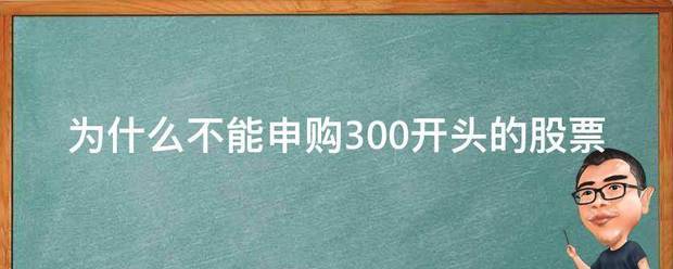 为什么不能申购300开头的股票