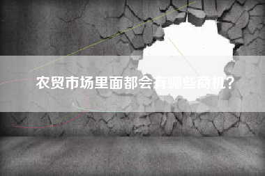 农贸市场里面都会有哪些商机？