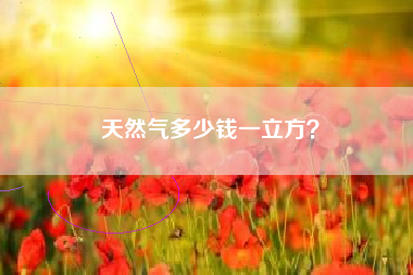 天然气多少钱一立方？