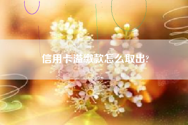 信用卡溢缴款怎么取出?
