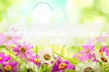 兴业信用卡10万逾期1年，可以分期还本金吗