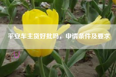 平安车主贷好批吗，申请条件及要求