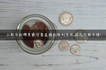 小额贷款哪里最可靠直接到账利息低,这几个都不错!