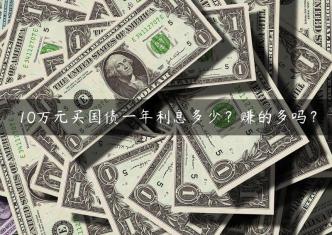 10万元买国债一年利息多少？赚的多吗？