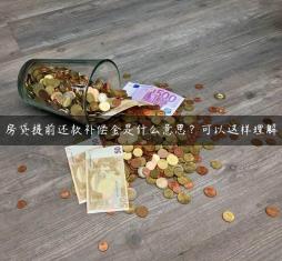 房贷提前还款补偿金是什么意思？可以这样理解