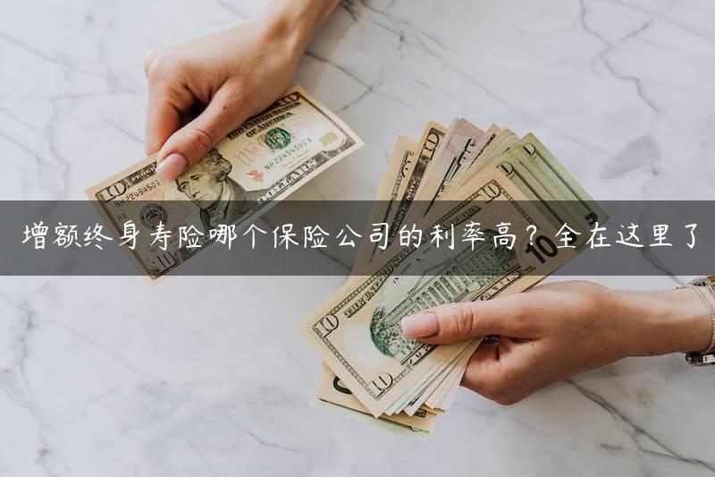 增额终身寿险哪个保险公司的利率高？全在这里了