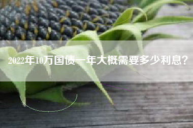 2022年10万国债一年大概需要多少利息？