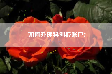 如何办理科创板账户?