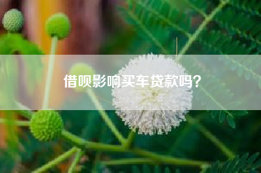 借呗影响买车贷款吗？