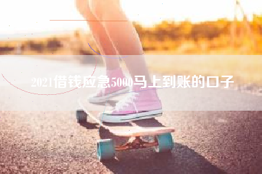 2021借钱应急5000马上到账的口子
