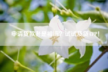 申请贷款老是被拒？试试及贷APP！