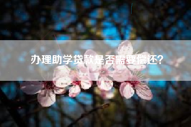 办理助学贷款是否需要偿还？