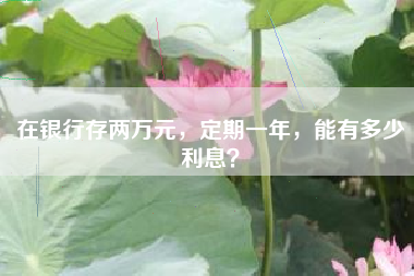 在银行存两万元，定期一年，能有多少利息？