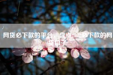 网贷必下款的平台，盘点2022必下款的网贷口子