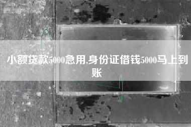 小额贷款5000急用,身份证借钱5000马上到账
