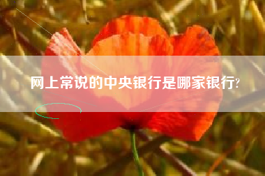 网上常说的中央银行是哪家银行?