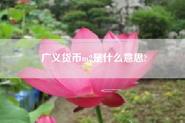 广义货币m2是什么意思?
