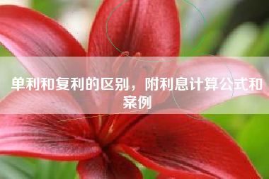 单利和复利的区别，附利息计算公式和案例