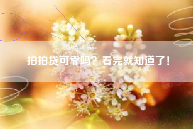 拍拍贷可靠吗？看完就知道了！