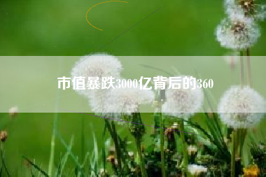 市值暴跌3000亿背后的360