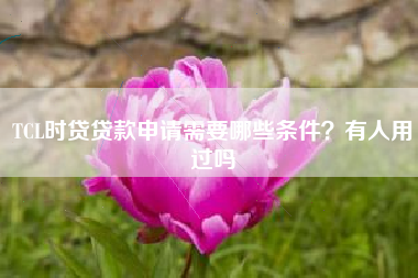 TCL时贷贷款申请需要哪些条件？有人用过吗