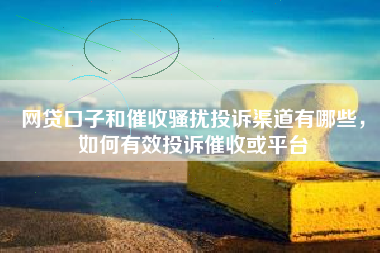 网贷口子和催收骚扰投诉渠道有哪些，如何有效投诉催收或平台