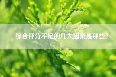 ​综合评分不足的几大因素是那些？