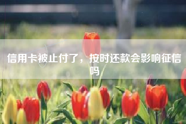 信用卡被止付了，按时还款会影响征信吗