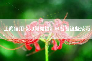 工商信用卡如何提额，来看看这些技巧