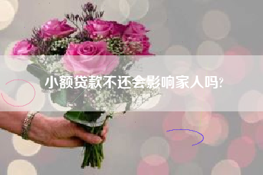 小额贷款不还会影响家人吗?