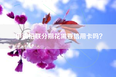 申请招联分期花需要信用卡吗？