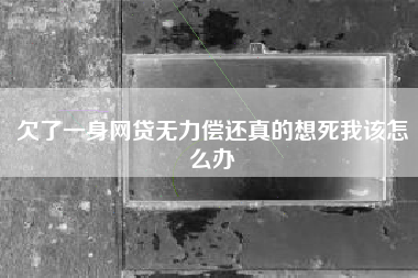 欠了一身网贷无力偿还真的想死我该怎么办
