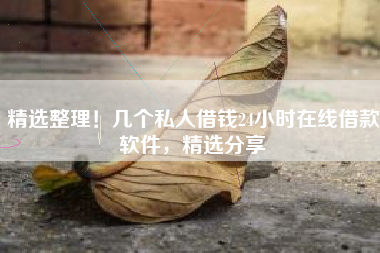 精选整理！几个私人借钱24小时在线借款软件，精选分享