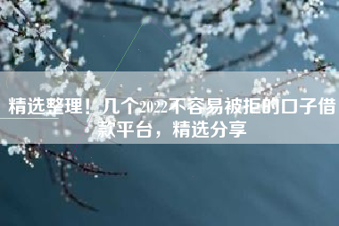 精选整理！几个2022不容易被拒的口子借款平台，精选分享