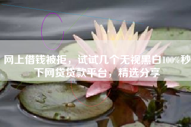 网上借钱被拒，试试几个无视黑白100%秒下网贷贷款平台，精选分享