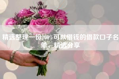 精选整理一份100%可以借钱的借款口子名单，精选分享