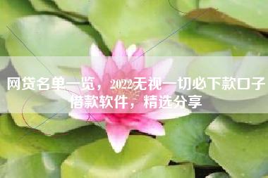 网贷名单一览，2022无视一切必下款口子借款软件，精选分享