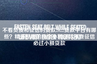 不看负债和征信的贷款2022贷款平台有哪些？精选整理的几个小额贷款不查征信必过小额贷款